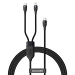 Baseus 100W Flash Series One-for-Two Fast Charging Data Cable Type-C to Lightning+Type-C