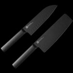 Xiaomi Huohou Cool Black Non-Stick Stainless Steel Knife Set 2 Pcs