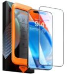 TORRAS Diamond Shield Super Transparency Screen Protector for iPhone 15 Pro / 15 Pro Max with Installation Tool