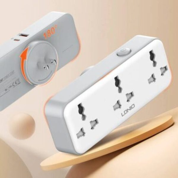 Ldnio Universal Outlet Rotatable Plus Power Socket 2500W (SC3317)