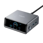 Anker Prime 250W GaN USB-C Charging Station Ultra-Fast 6-Port with LCD Display & Smart Control (A2345)