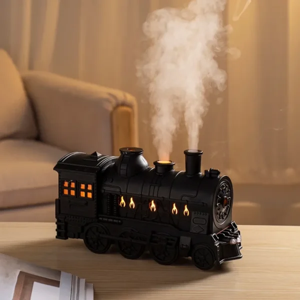 Aroma Cool Mist Retro Train Shape Air Humidifier with Cool Light