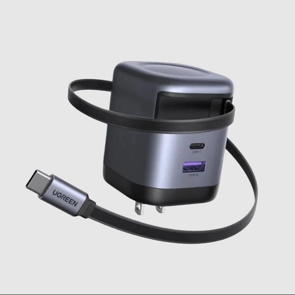 UGREEN Nexode X605 65W GaN USB-C Retractable Charger