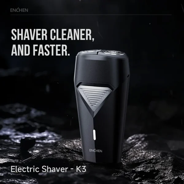 ENCHEN K3 Portable Shaver – Compact USB Rechargeable Electric Razor with Sharp Blades & Smooth Shaving Performance