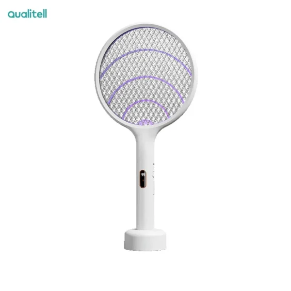 Qualitell E3 Multi-Functional Electric Mosquito Swatter – Powerful 2-in-1 Mosquito Killer Racket with Safe Rechargeable Design