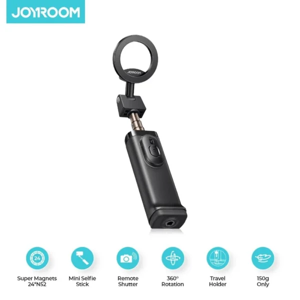 Joyroom JR-ZS509 Magnetic Selfie Travel Phone Holder – Strong Magnet, 360° Rotation & Hands-Free Travel Shots
