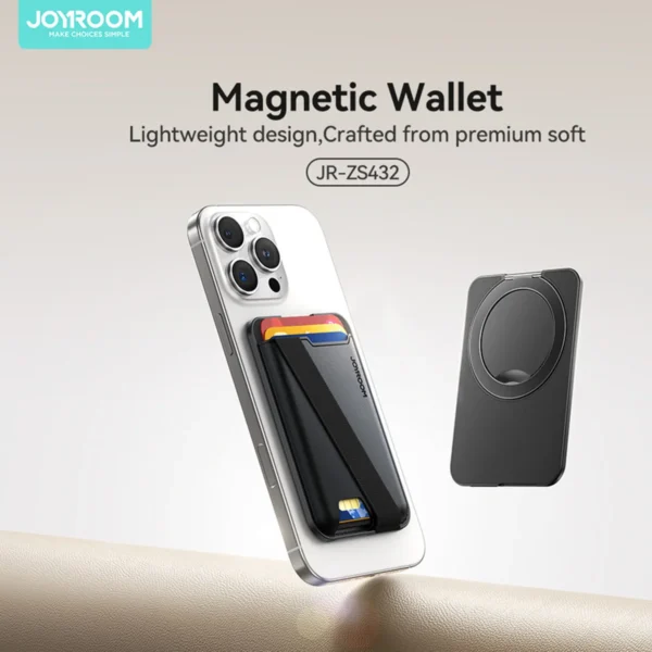 Joyroom JR-ZS432 MagSafe Wallet – Slim Magnetic Credit Card Holder for iPhone, Secure & Lightweight Design