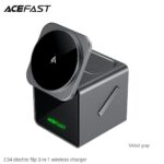 ACEFAST E34 3-in-1 Desktop Wireless Charging Holder – Fast Charge Your Phone, Earbuds & Watch Together