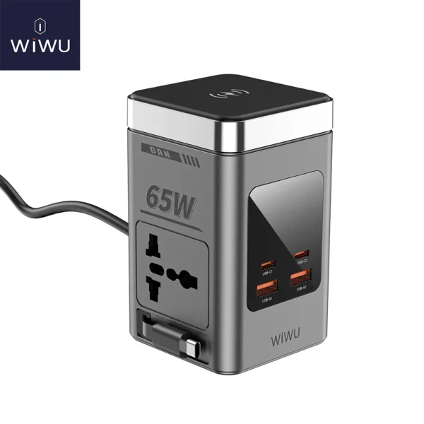 WIWU Wi-W040 65W GaN Power Station – Efficient Multi-Device Charging Dock