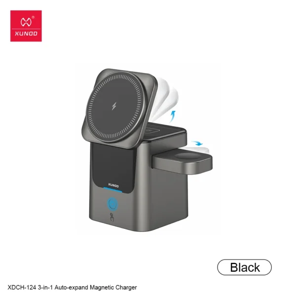 XUNDD XDCH-124 3-in-1 Magnetic Wireless Charger – Fast, stable magnetic charging for iPhone, Apple Watch, and AirPods