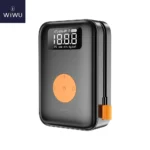 WiWU WI-AI003 Portable Cordless Tire Inflator – Compact wireless air compressor with fast inflation, digital display, preset pressure control