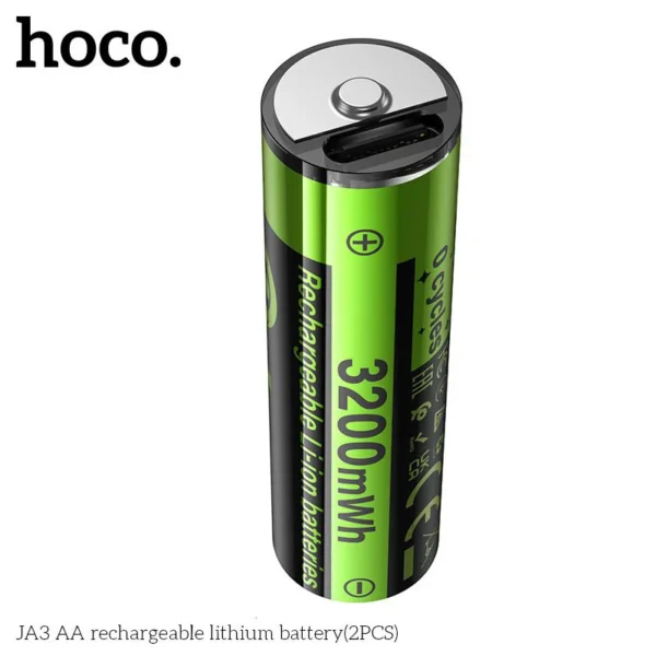 hoco AA/AAA Rechargeable Lithium Battery (2 Pcs)