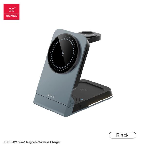 XUNDD XDCH-121 3-in-1 Magnetic Wireless Charger – Fast & secure magnetic charging for iPhone, Apple Watch, and AirPods