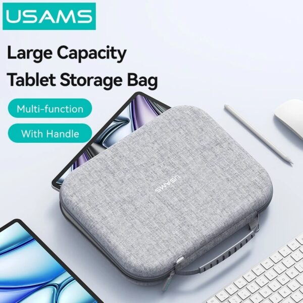 USAMS Multi-Functional Tablet Storage Bag Portable Organizer Case