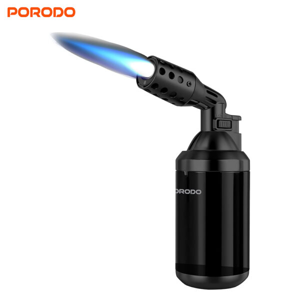 Porodo Lifestyle Jetblaze Windproof Flame Lighter – Refillable Butane Torch Lighter