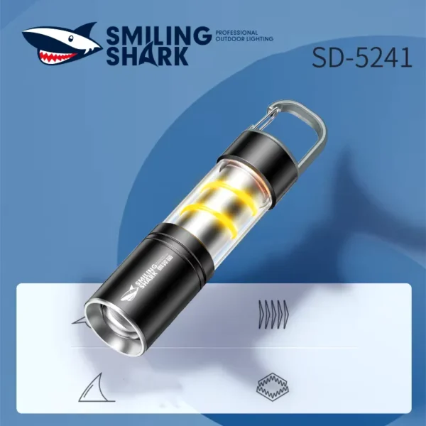Smiling Shark SD5241 M60 Super Bright Mini Rechargeable Zoomable LED Flashlight Torch