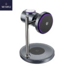 WIWU Wi-W041 Qi2 25W 3-in-1 Air-Cooled Magnetic Wireless Charging Station for iPhone, Watch & AirPods