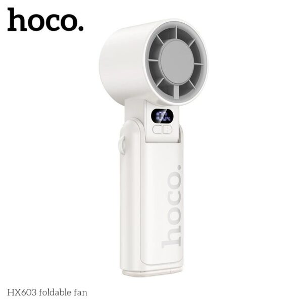 HOCO HX603 Ice Cool Dual Cooling Foldable Fan – Lightweight Portable Rechargeable Cooling Fan