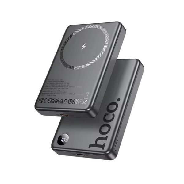 Hoco Q34 Clever 10000mAh Magnetic Wireless Power Bank – Portable Fast Charging Battery Pack for iPhone & Android