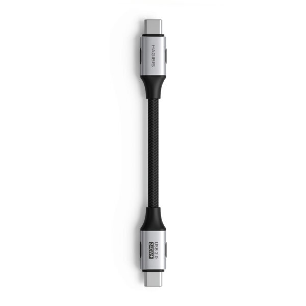 Hagibis TCC10 USB 3.1 Type-C 240W Fast Charging Data Cable 0.25M PD QC USB-C to USB-C Short Cable for Laptop, MacBook & Smartphone