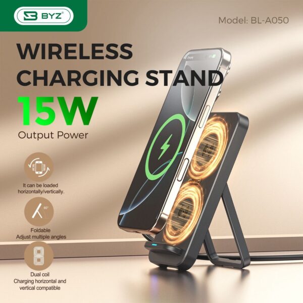BYZ BL-A050 15W Wireless Charging Dock with Foldable Stand