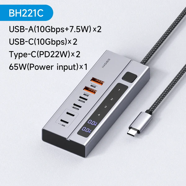 Hagibis BH221C USB-C Docking Station 2.0 – Multiport Expansion Hub with LED Display