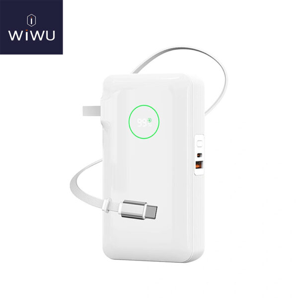WiWU Noble 10000mAh Fast Charging Power Bank – Compact Portable Battery Pack