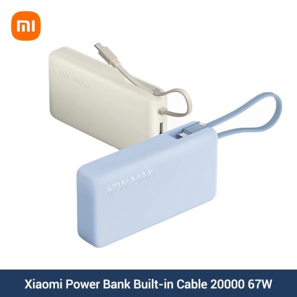 Xiaomi 20000mAh 67W Power Bank with Built-in Cable