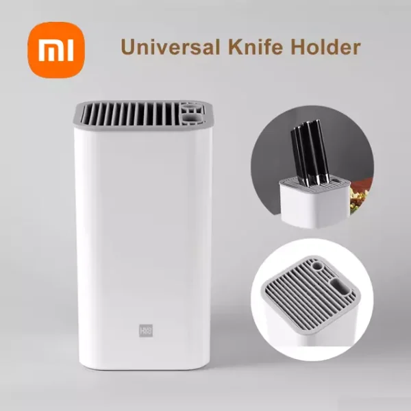 Xiaomi Mijia Huohou Multifunctional Kitchen Knife Holder – Drainage Knife Block & Utensil Organizer