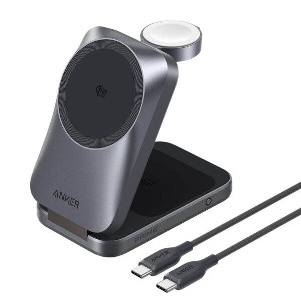 Anker Prime 25W 3-in-1 MagGo Wireless Charging Station with AirCool & Foldable Design