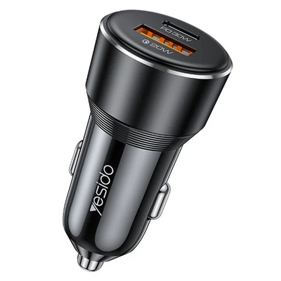 yesido-y64-premium-50w-usb-a-usb-c-pd-fast-car-charger-adapter-3