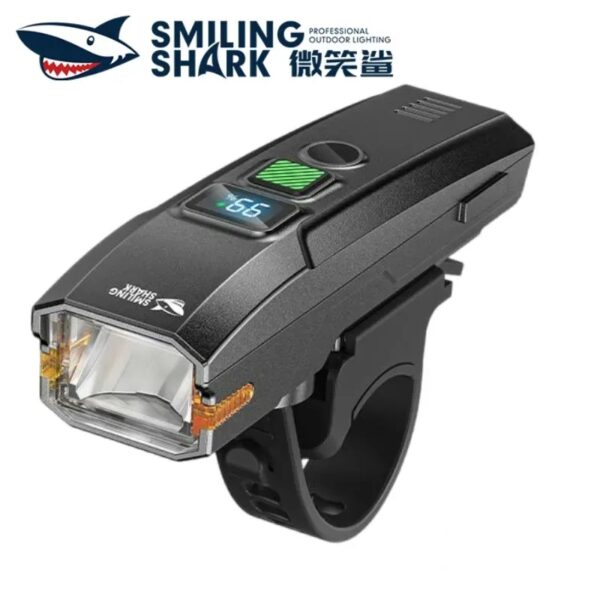 Smiling Shark QXD435 Rechargeable LED Bicycle Light with Horn